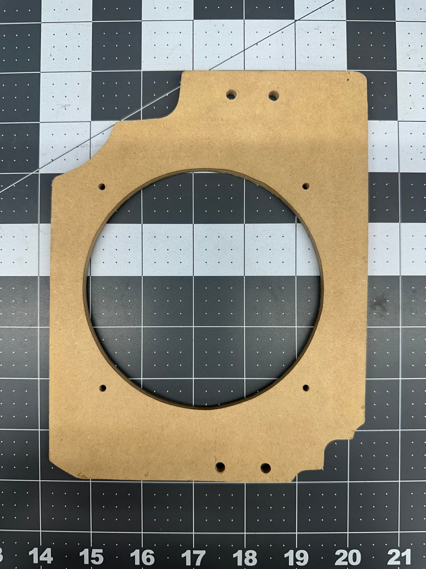 Jeep Wranglet TJ 4x6 to 5 1/4 speaker adapter template